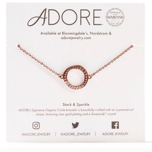 Adore rose gold circle bracelet &Swarovski crystal